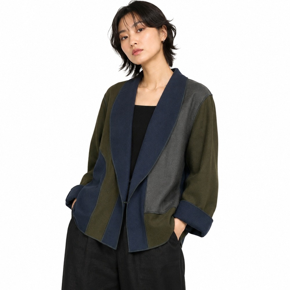 Beppo Blazer Small 100% Wool Wearable Art Japanese Avant Garde Minimalist Jacket